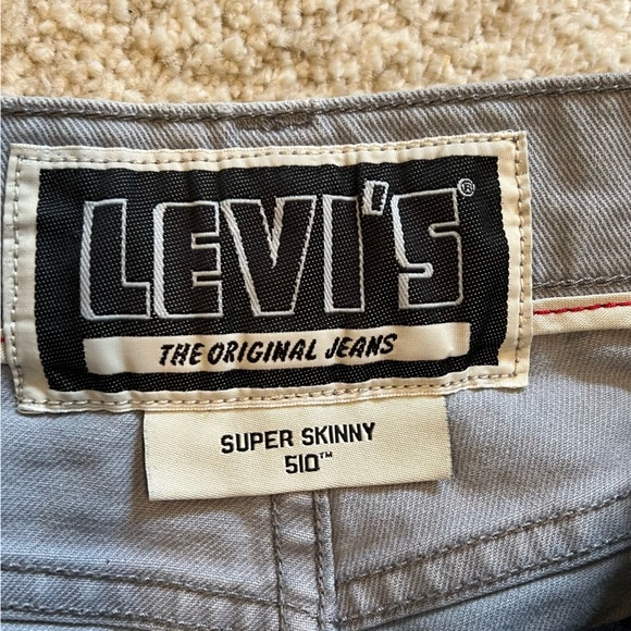 Vintage Levi's - Grey 510 Skinny Jeans - Picture 5 of 10